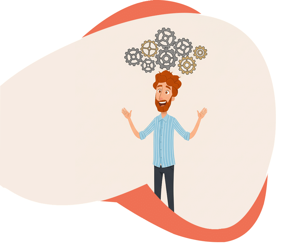 Personnage qui regarde les coulisses du projet Fymitz